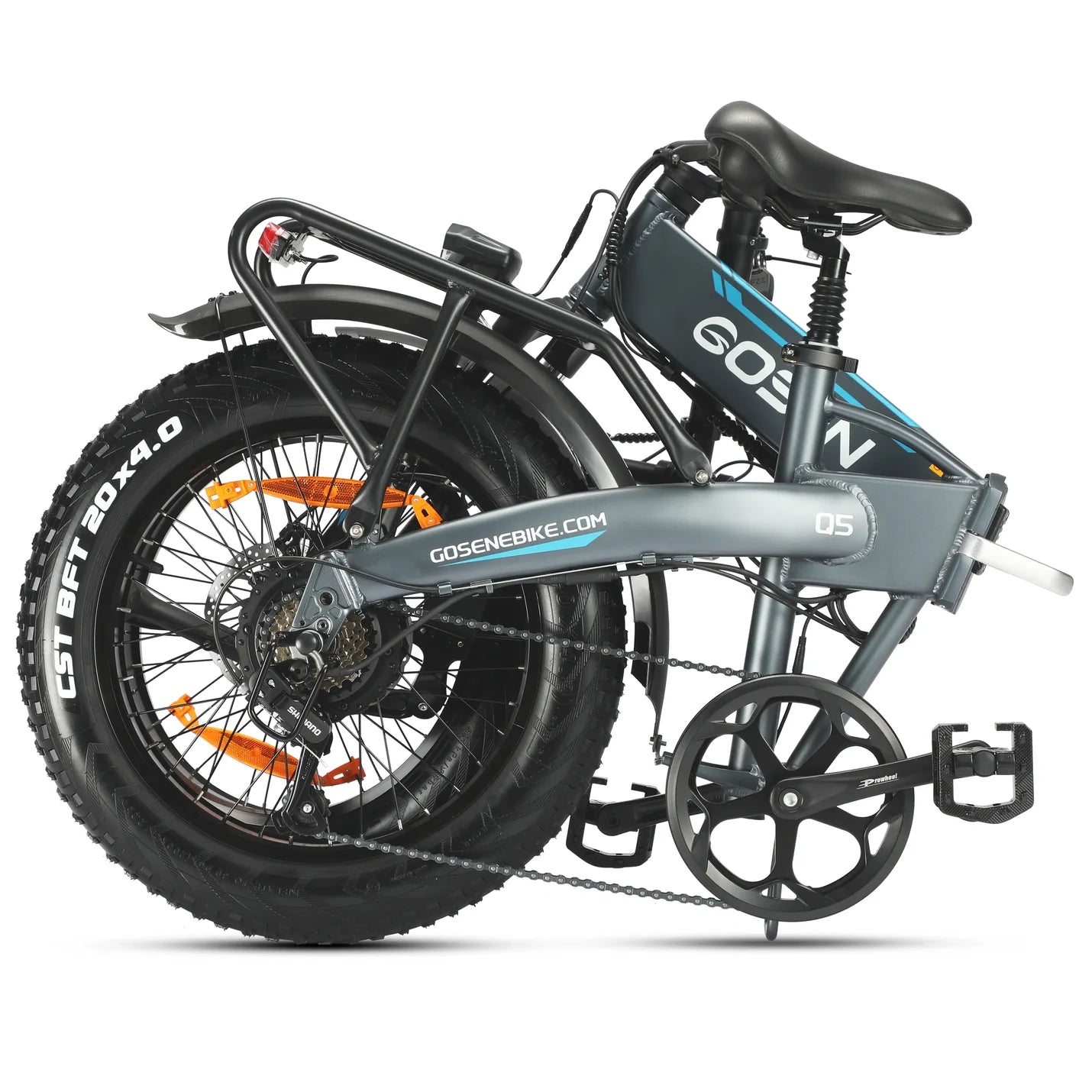 Gosen Q5 - Lightweight Folding Fat Tire E-Bike - CHARGED UP FREEDOM